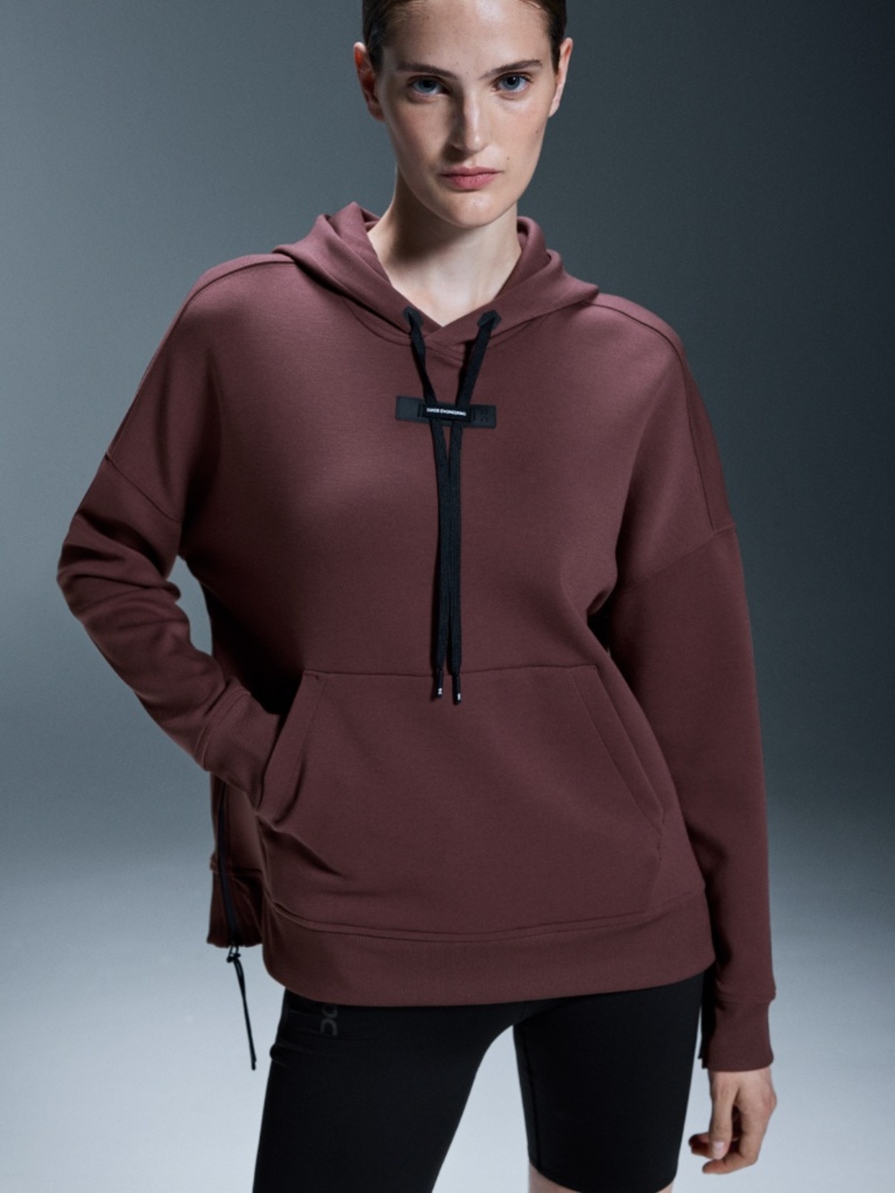 On Recycled Polyester Blend Hoodie in Mulberry